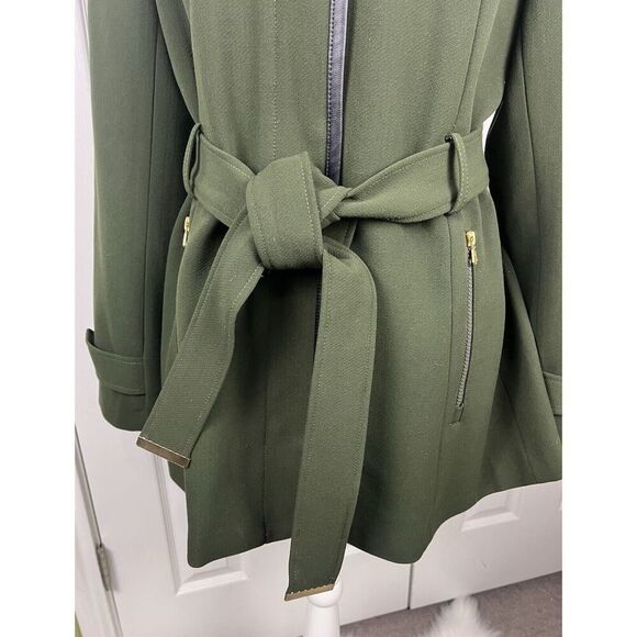 Preston And York Green Military Style Epaulettes‎ Soft Shell Coat Women’s Size M - Picture 3 of 11